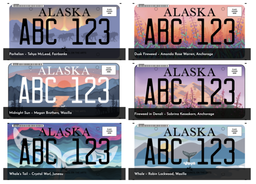Arts council asks Alaskans to pick a new license plate, DMV rolls out